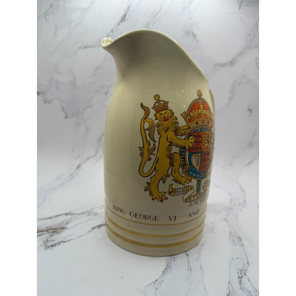 Gray’s Pottery 1L Beer Pitcher Jug – 1939 George VI & Queen Elizabeth US Tour - Picture 3 of 12